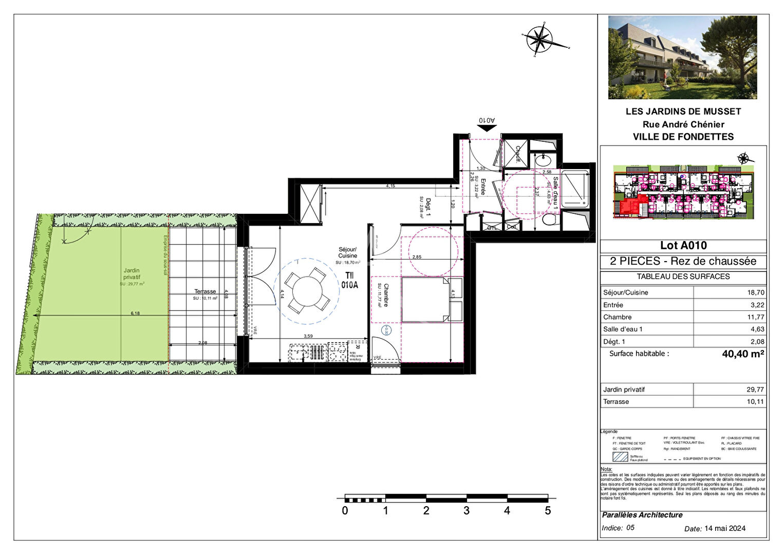 Photo Appartement  2 pièce(s) 40.13 m2 avec parking image 4/4
