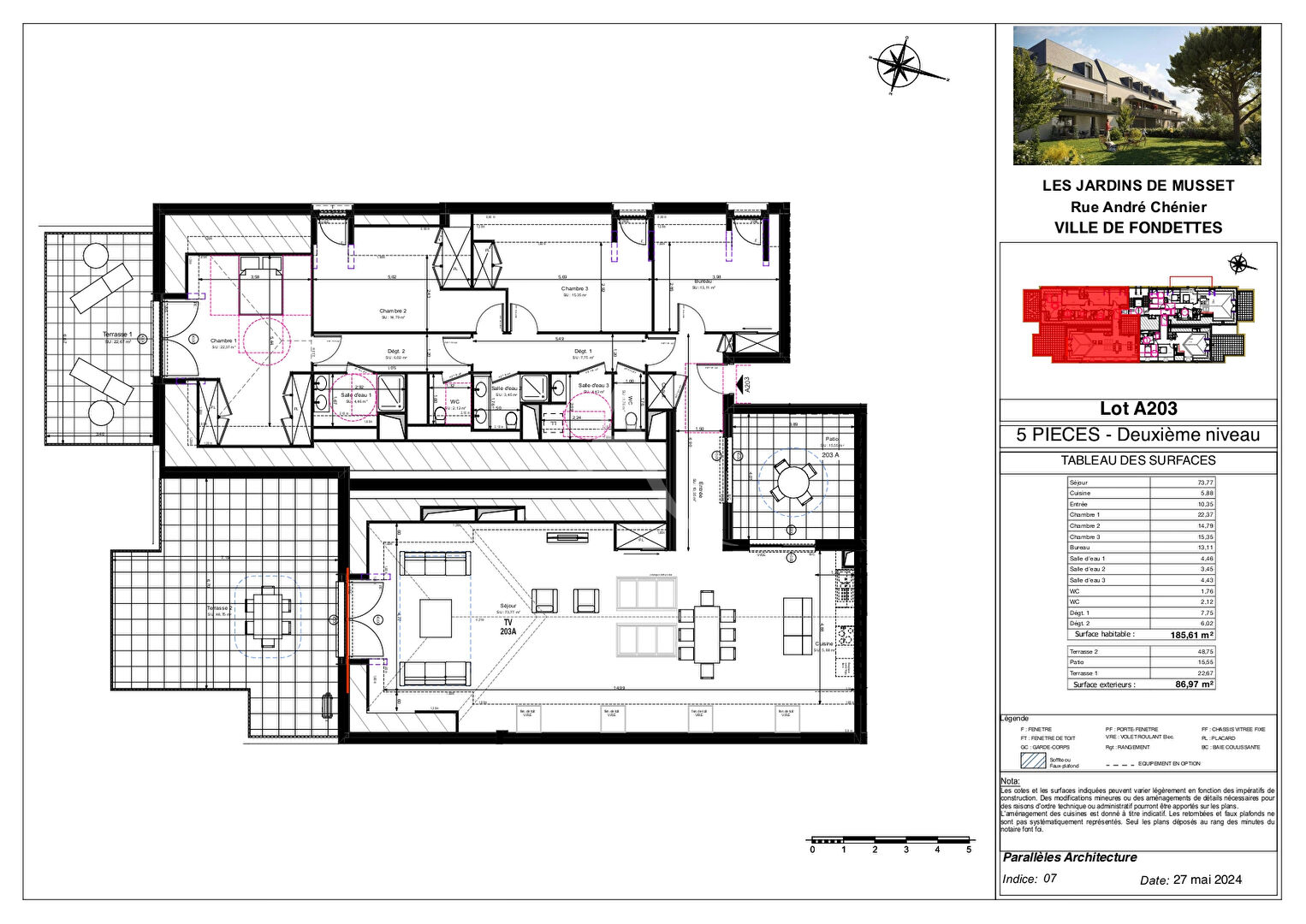 Photo Appartement 5 pièces  avec très Grande Terrasse et 4 parkings image 1/4