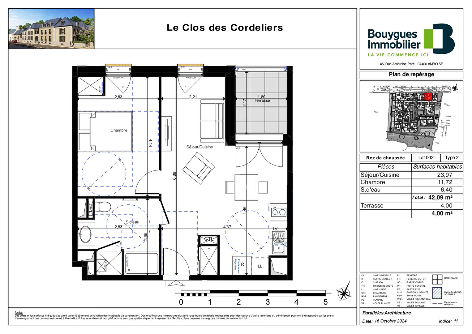Photo Appartement Amboise 2 pièce(s) 42.09 m2 - centre ville image 2/6