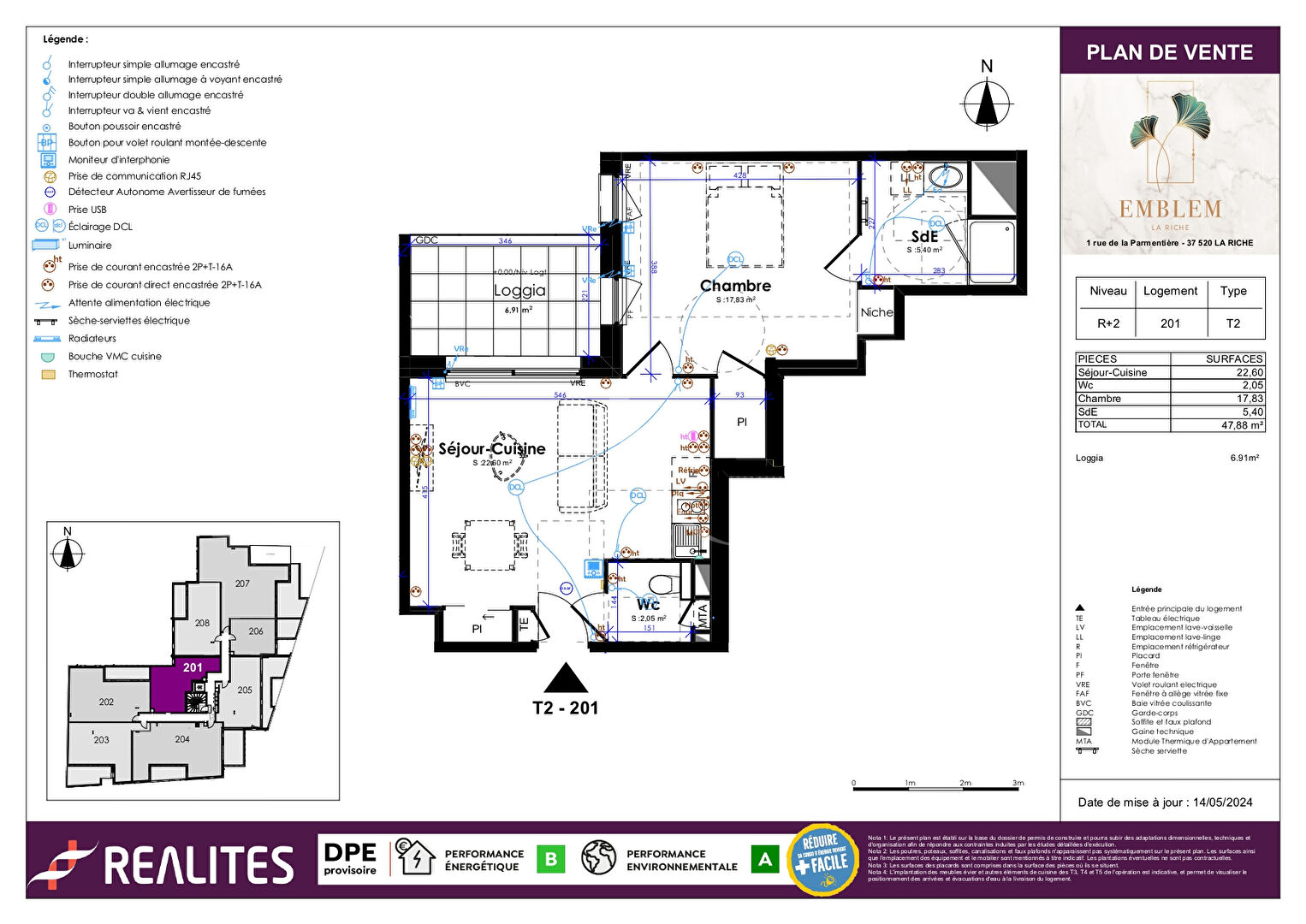Photo Appartement 3 p 2 chambres avec Loggia - NEUF - livrable image 5/6