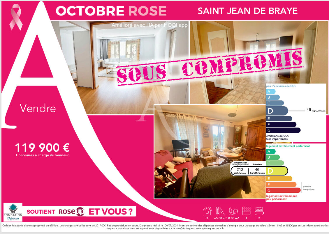 Appartement Saint Jean De Braye 3 pièce(s) 66 m2
