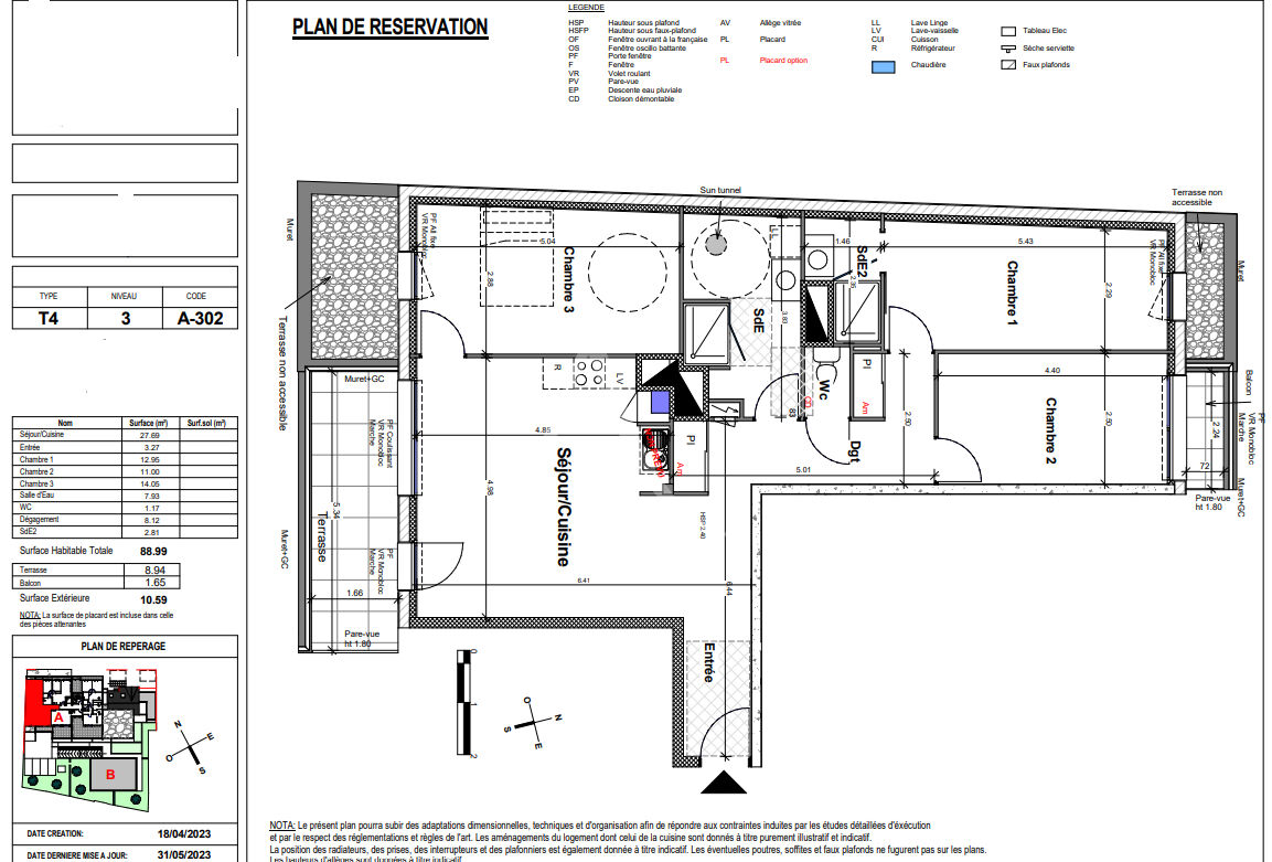 Photo Appartement de type 4 avec terrasse sur Carquefou à 5 min à pied du centre ville image 2/4