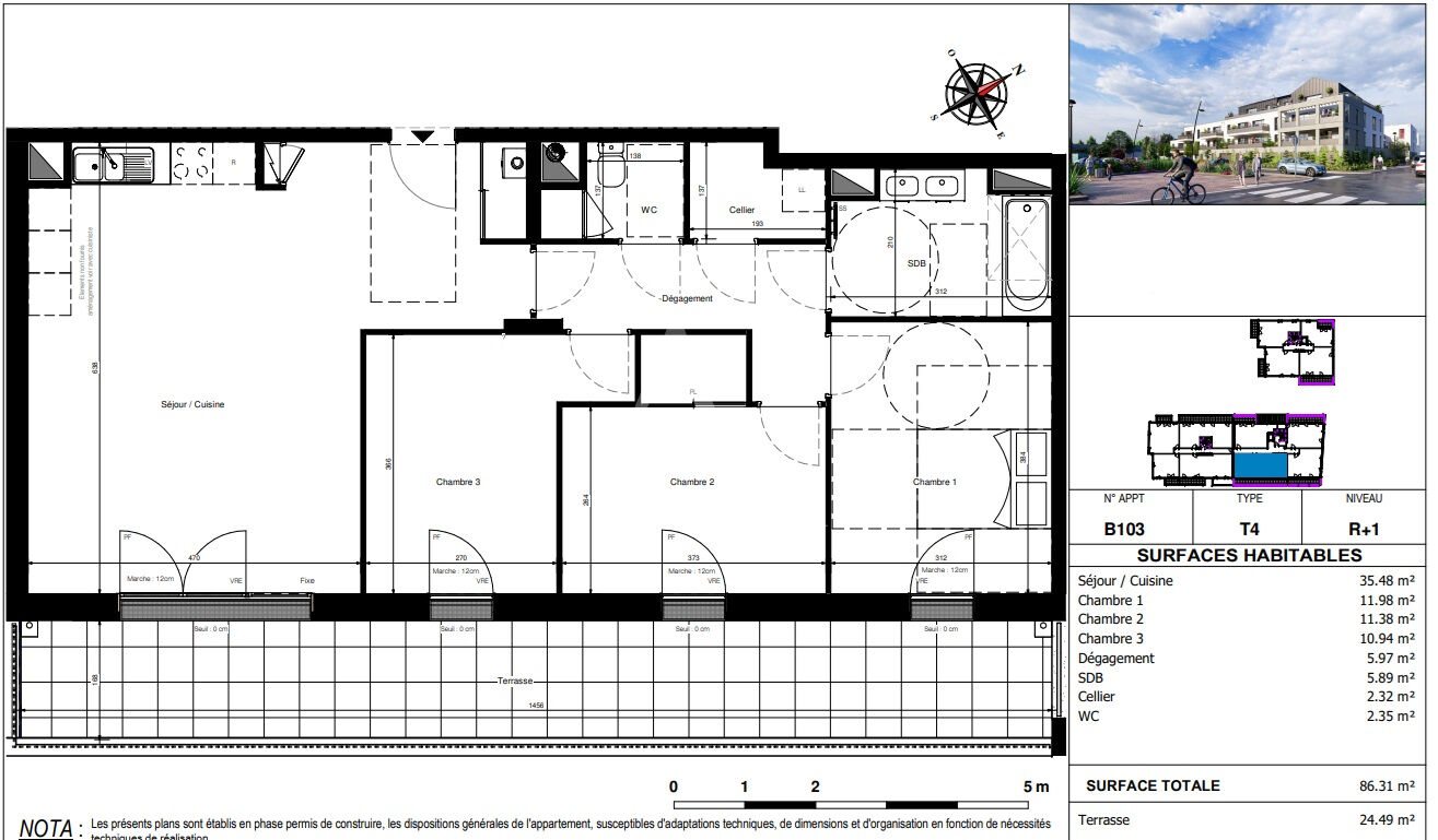 Photo A VENDRE Appartement de type 4 en plein bourg de Saint Sylvain  d'Anjou image 2/6