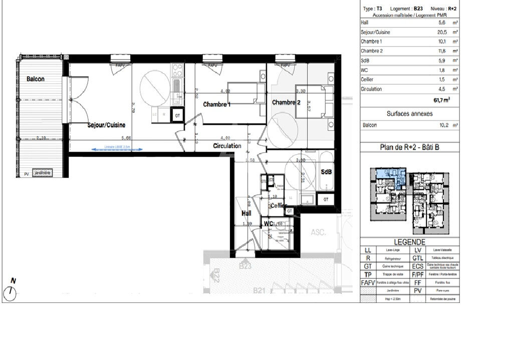 Photo A VENDRE : Charmant Appartement Neuf de Type 3 avec un beau balcon image 2/6