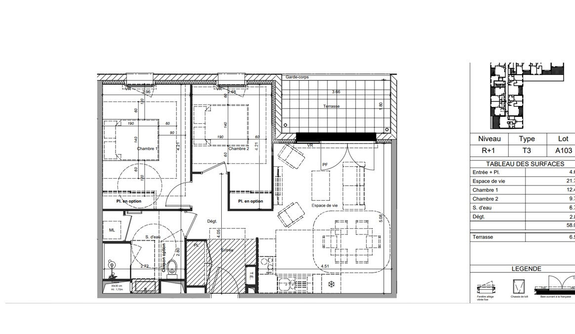 Photo Appartement neuf  T3  58m² avec terrasse sur les bords de la Loire image 2/3