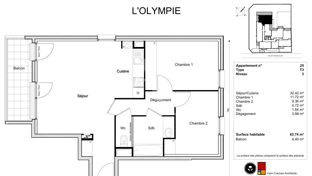 Photo Appartement Meulan En Yvelines 3 pièce(s), 63 m² image 4/5