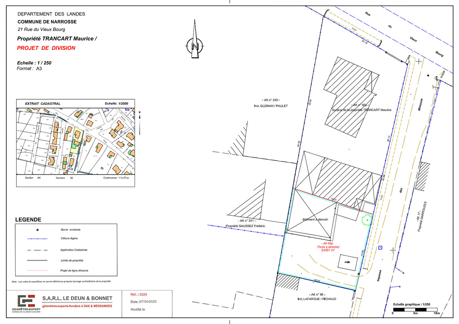 Terrain à vendre351 m² à 5 min du centre-ville de Dax