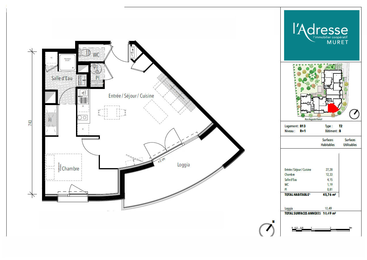 Photo Appartement Toulouse 2 pièce(s) 45.76 m2 image 5/6