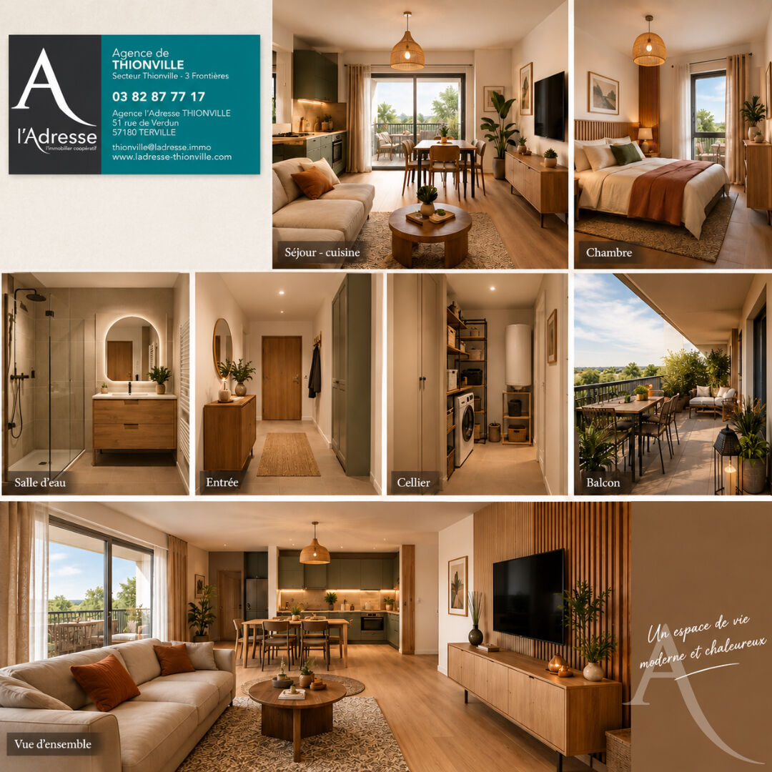 Beau T2 Neuf de 44,50 m² avec terrasse (13,30 m²) & stationnement inclus