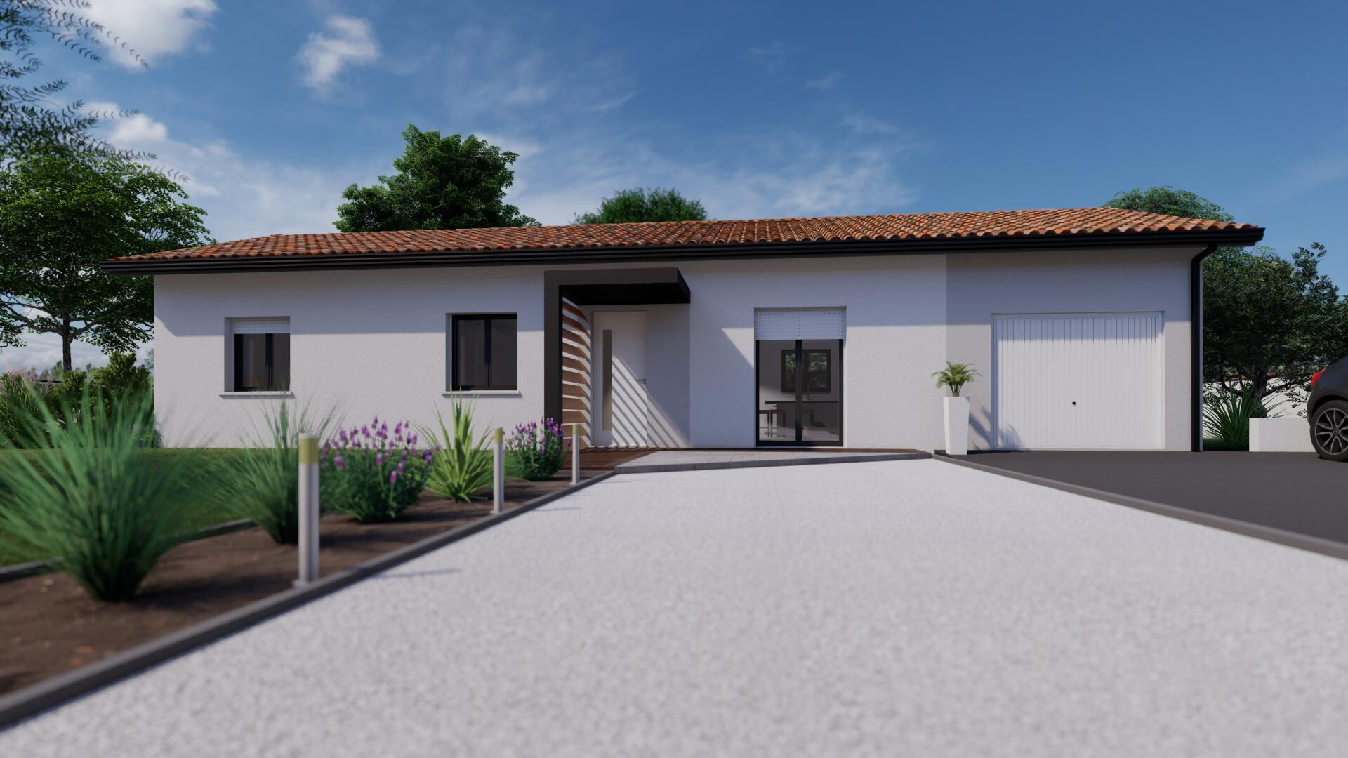 Photo PLAIN PIED DE 90 M² SUR TERRAIN VIABILISE DE 850M² image 1/3