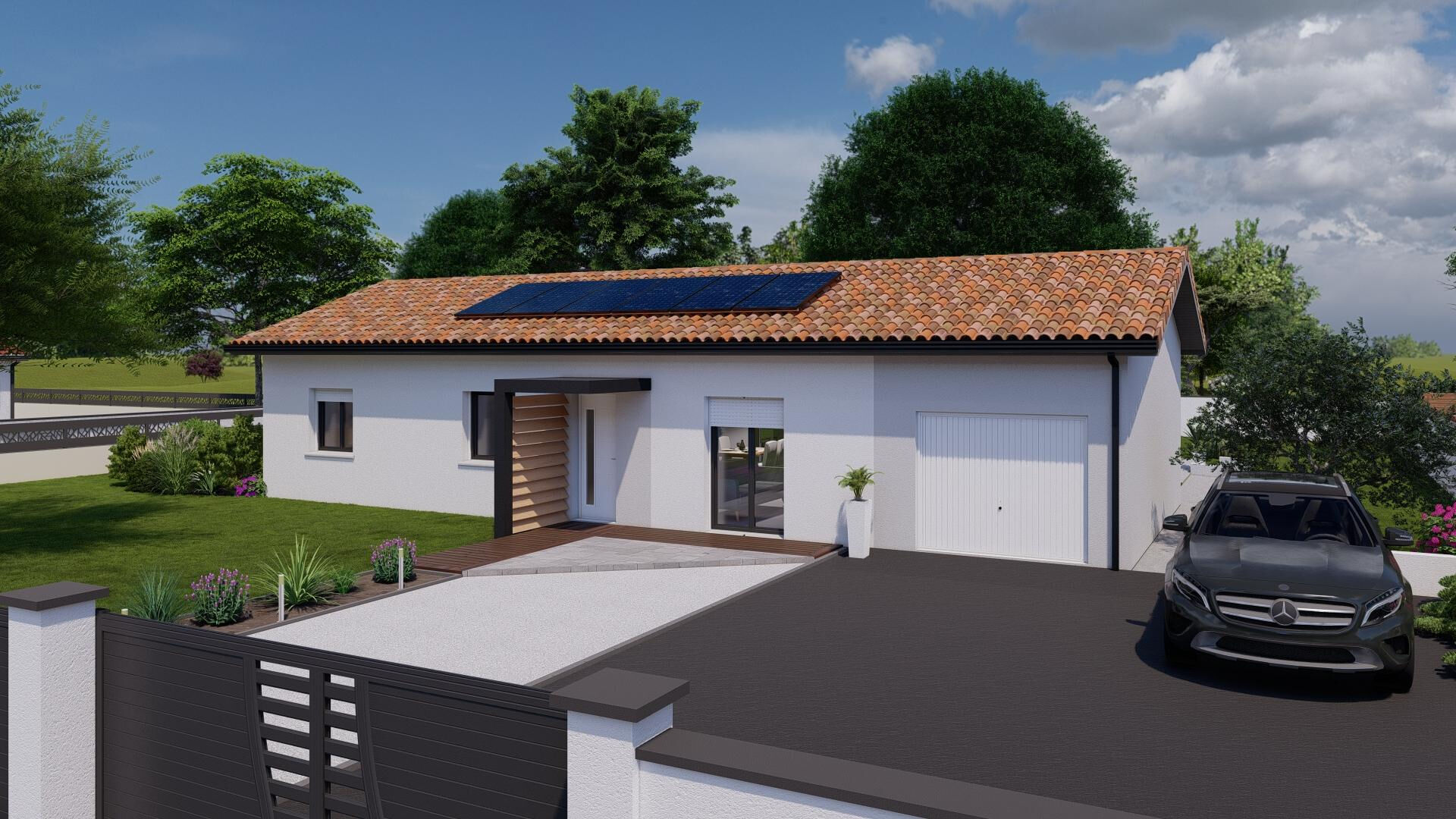 Photo PLAIN PIED DE 90 M² SUR TERRAIN VIABILISE DE 850M² image 2/3