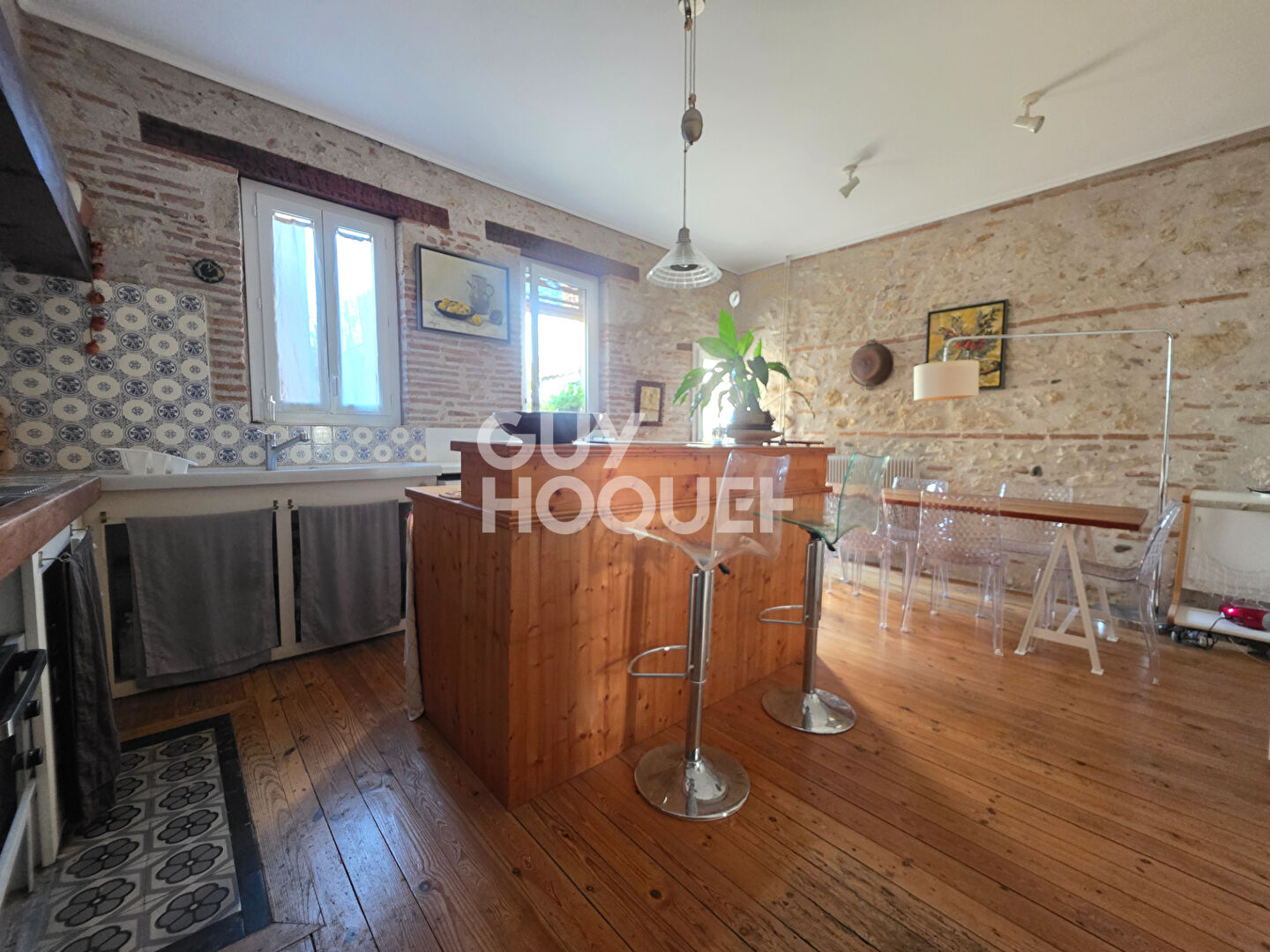 Maison  de ville en pierre  - Terrasse plein Sud