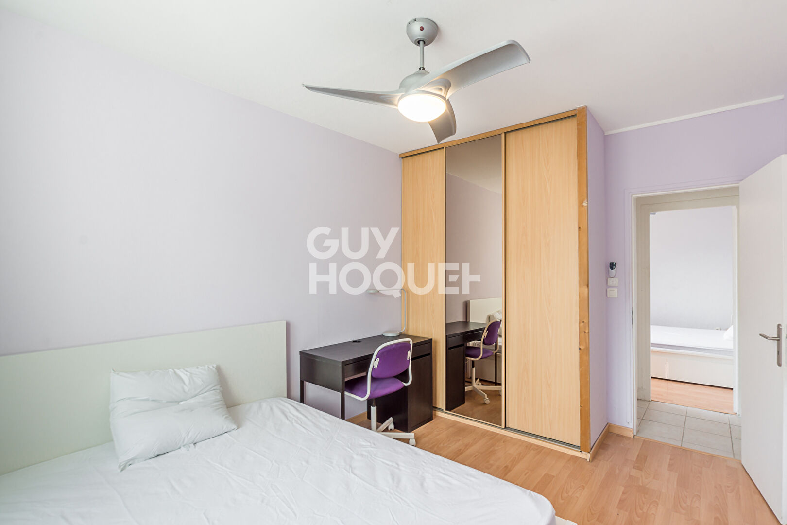 Bel Appartement meublé 3 chambres + Balcon + Garage, proche canal