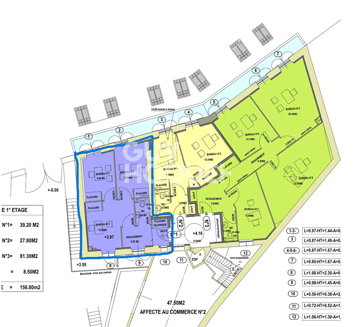 À louer - bureaux de 40 m² à Hagetmau