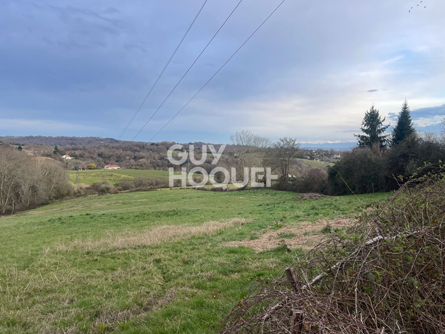Terrain à vendre  vue partielle Pyrenées à Orthez - 3300 m² constructibles et 1 ha 4 agricoles Référence 30007