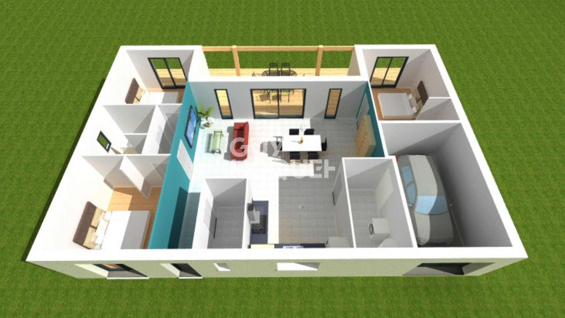 A VENDRE EN VEFA : Maison de plain-pied 109 m² avec garage et jardin