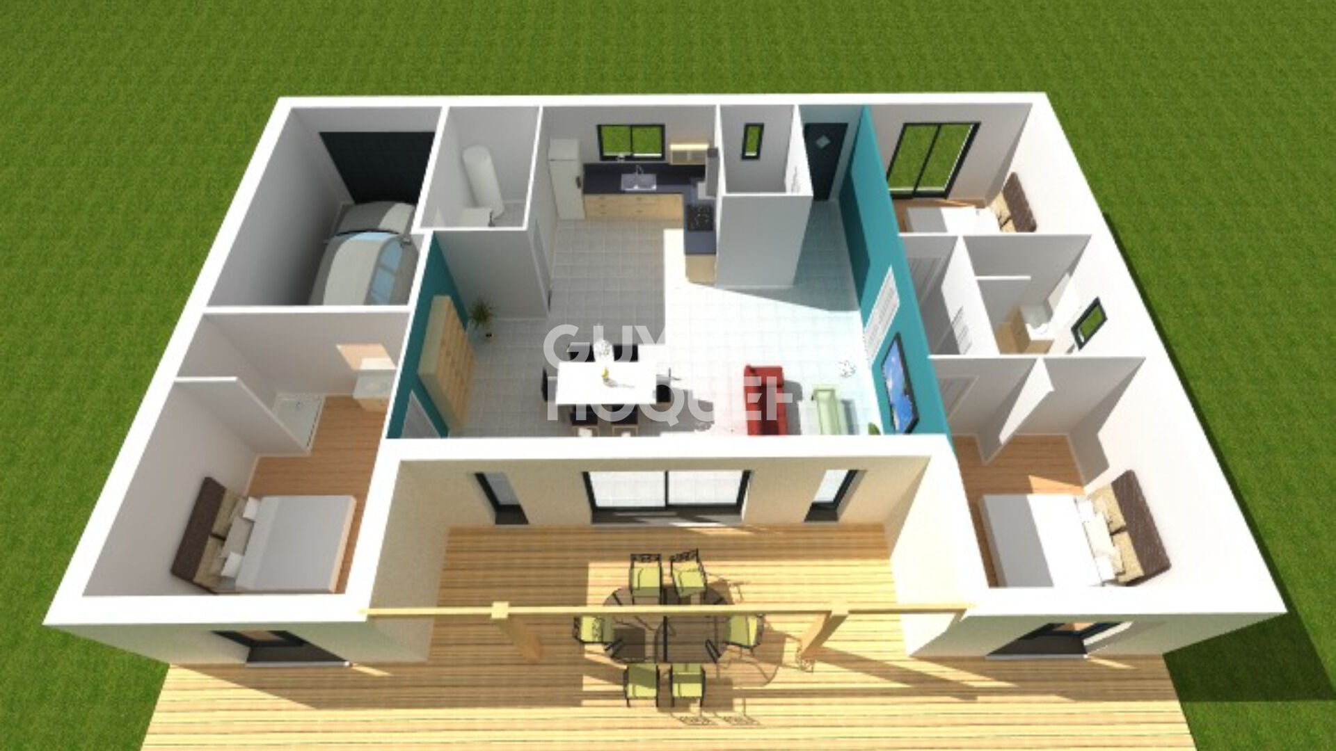 A VENDRE EN VEFA : Maison de plain-pied 109 m² avec garage et jardin