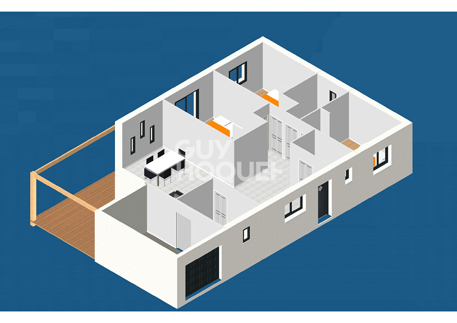 A VENDRE EN VEFA : Maison de plain-pied 105 m² avec garage et jardin