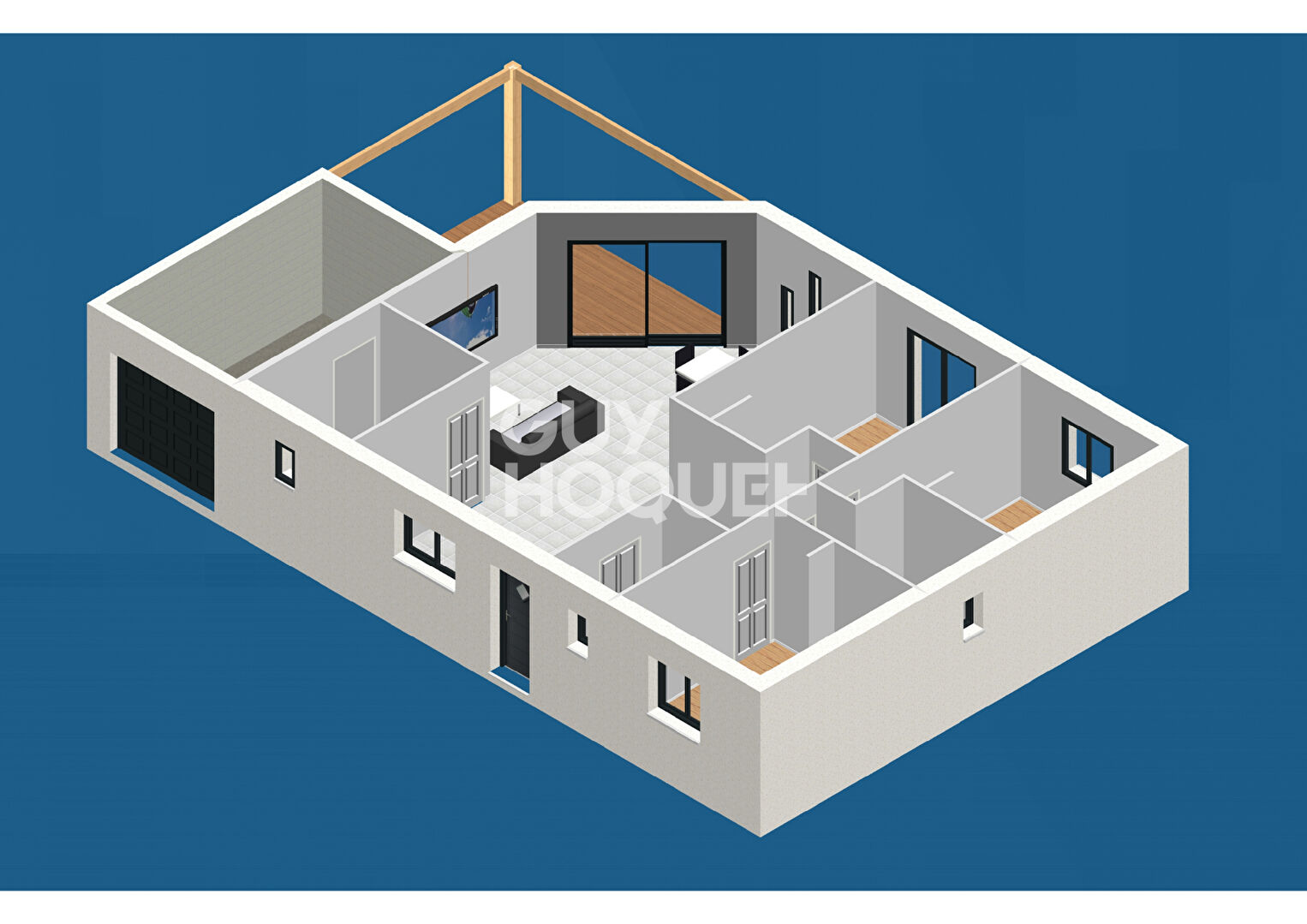 A VENDRE EN VEFA : Maison de plain-pied 105 m² avec garage et jardin