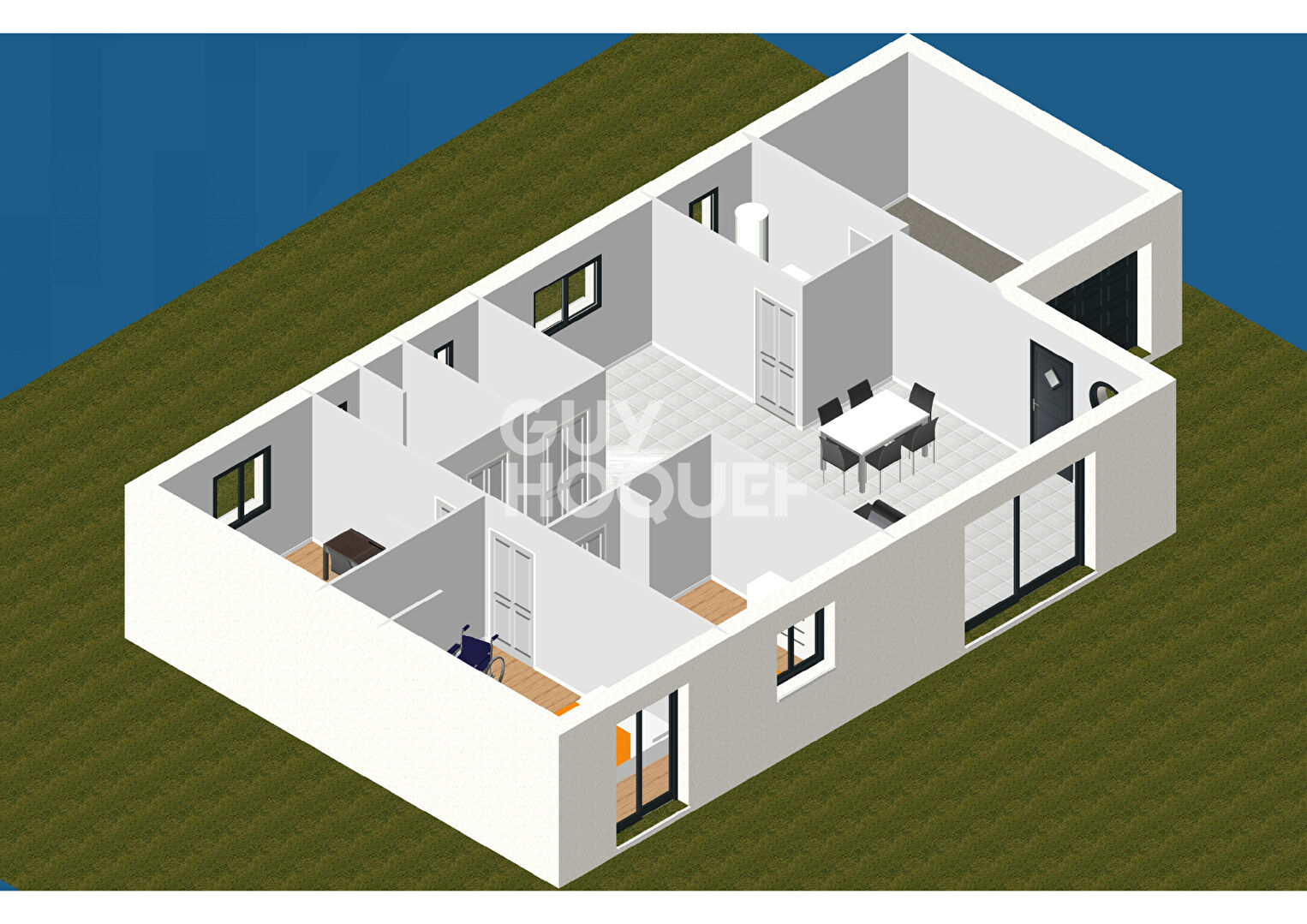 A VENDRE EN VEFA : Maison de plain-pied 102 m² avec garage et jardin