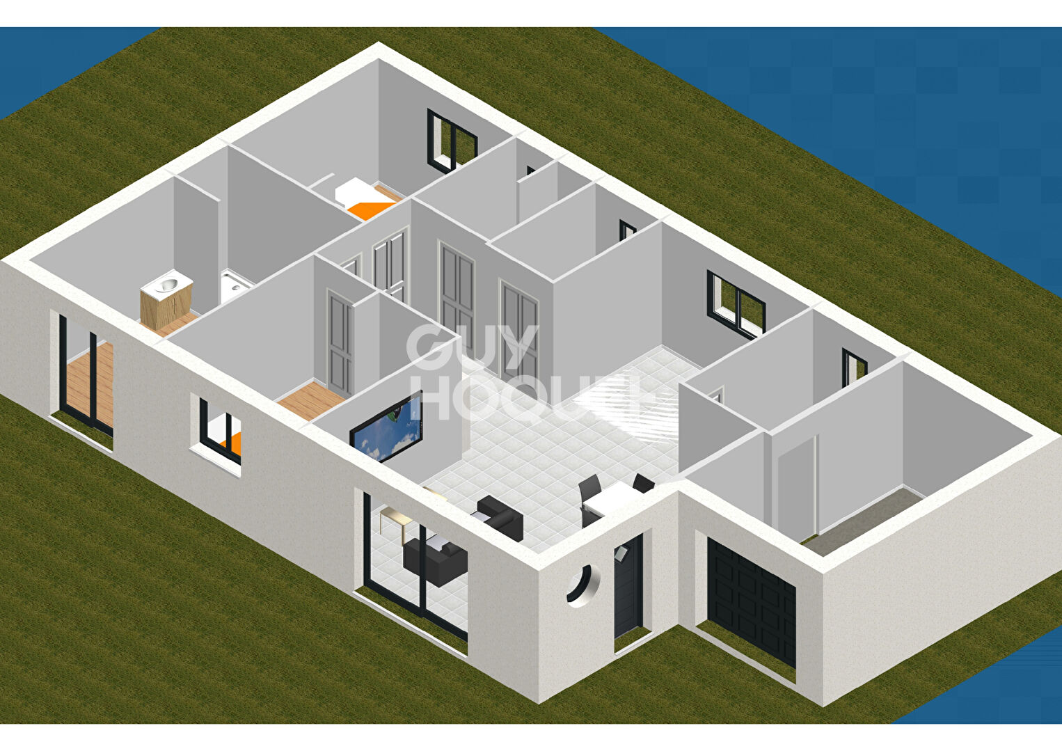 A VENDRE EN VEFA : Maison de plain-pied 102 m² avec garage et jardin