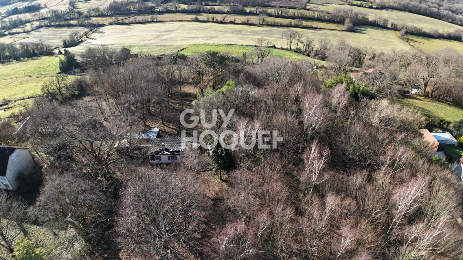 Maison à rénover avec terrain arboré de plus d'un hectare