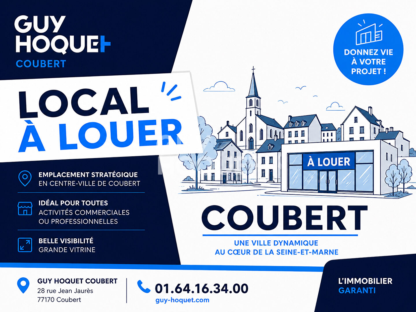 Local commercial Coubert 70 m²