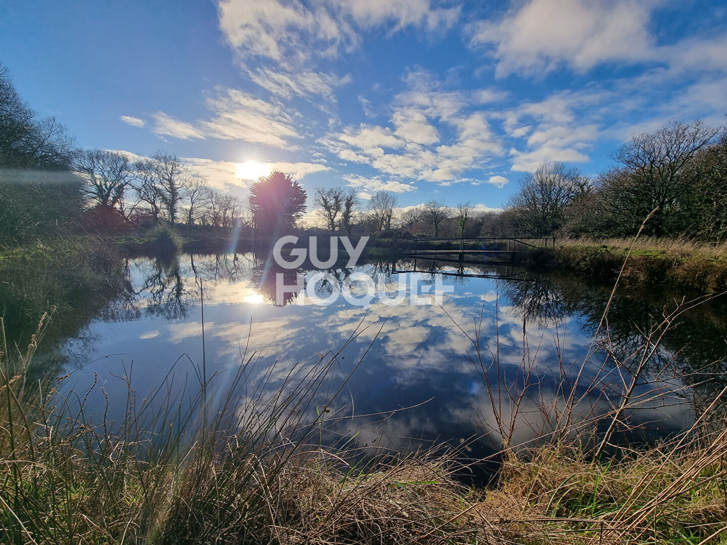 Terrain avec un très bel étang privatif sur le Tour du Parc