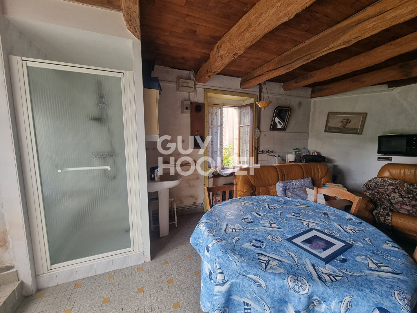 LARRE : ensemble de 2 maisons sur grand jardin  en centre bourg