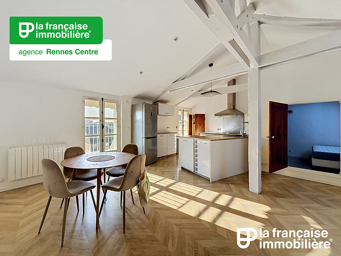 Appartement Rennes – Centre-ville – Sainte-Anne – 2 pièces – 50.17 m² carrez – 64.35 m² au sol – dernier étage – caves - LFI-CENTRE-10119