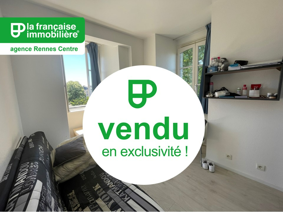 VENDU PAR L’AGENCE EN EXCLUSIVITE ! Studio Rennes – Centre historique – 15.24 m² en carrez et 17,64m² – 2ème étage – Ascenseur – Appartement loué - LFI-CENTRE-11841