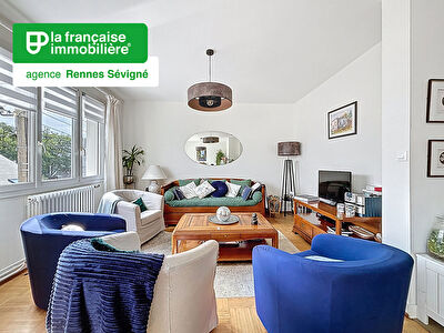 Quartier Jeanne d’Arc – Appartement Rennes 5 pièces 130 m2  -Duplex – 4 chambres- Dernier étage – Garage – jardin partagé