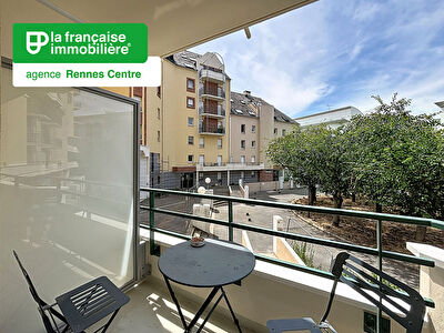 Appartement Type Studio à louer – Meublé – 23.05m² – Centre Ville – Balcon – Rennes – Secteur Saint-Hélier
