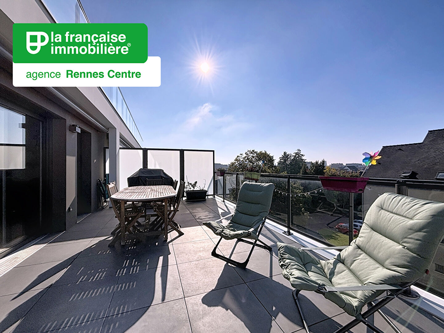 Appartement Rennes 4 pièces 85.09 m², Quartier Anatole France – terrasse de 51.06m² – deux garages - LFI-CENTRE-19859