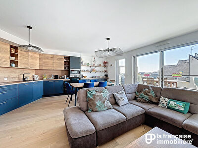 Appartement Rennes 4 pièces 85.09 m², Quartier Anatole France – terrasse de 51.06m² – deux garages