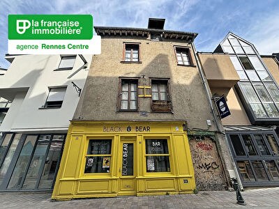 Rennes – Rue de Saint-Malo – Murs commerciaux 62.03m² – Appartement 49.11m² – Cave