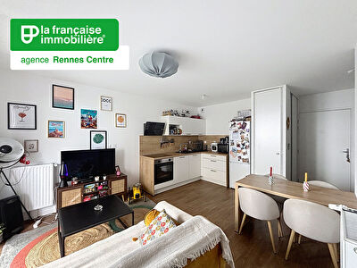 Appartement Type 2 à louer – Non Meublé – Villejean – Immeuble de 2023 – 43.75m² – Balcon – Conventionné PLS