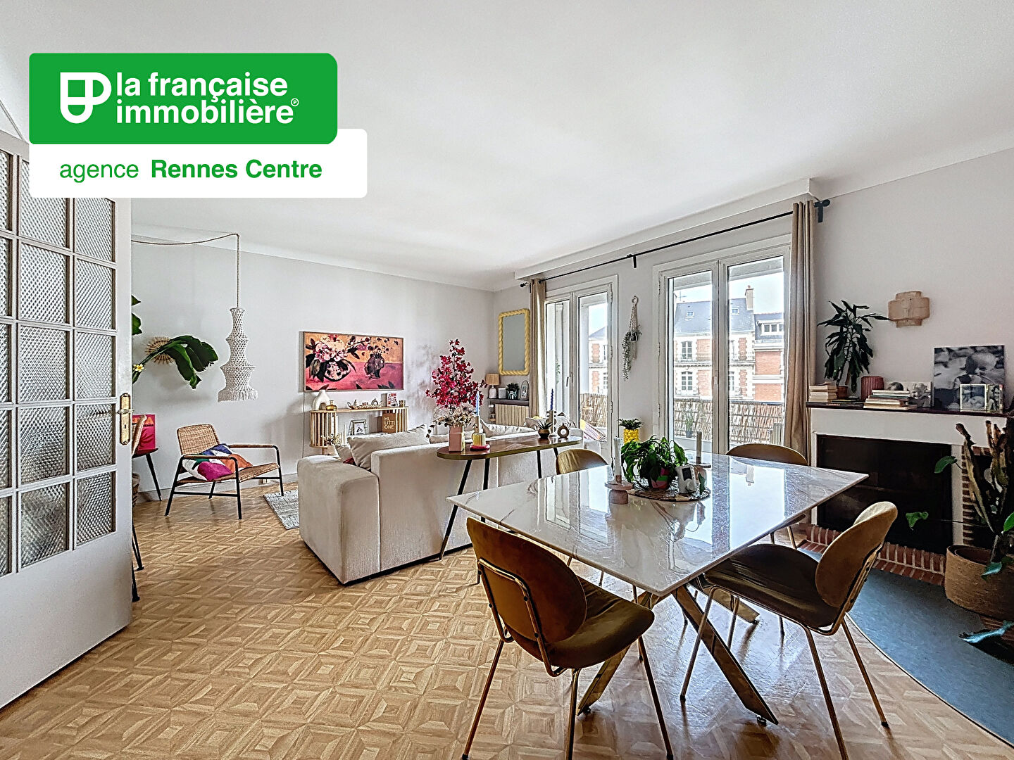 Appartement Rennes 4 pièces de 78.4 m2 – 2 chambres – 4éme étage – Cave – Grenier - LFI-CENTRE-21108