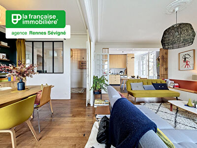 Thabor – Élégant T4 rénové avec goût, garage et jardin partagé