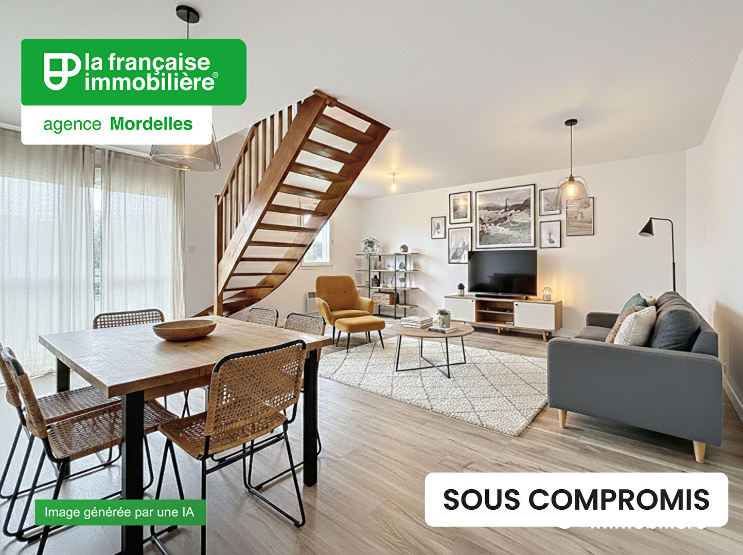 A VENDRE – Centre bourg Mordelles – Duplex de 65 m² habitables et 78.5 m² au sol - LFI-MOR-21365-F