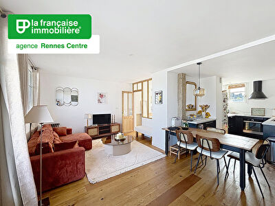 Appartement Type 3 à louer – Meublé –  60.73m² – Garage – Local vélos – Cave – Centre ville – Rue Legraverend – Rennes