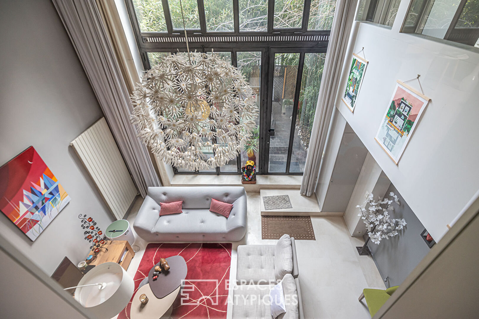 Loft en duplex avec terrasse arborée