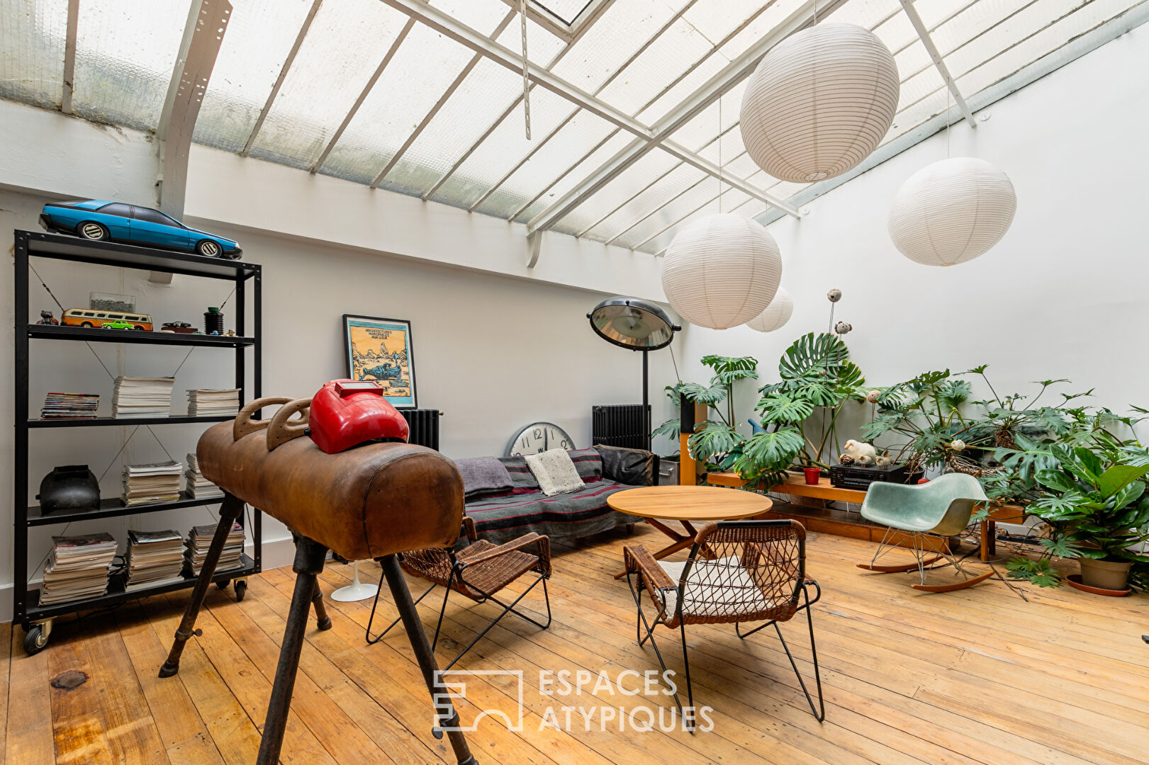 Loft studio photo avec verrière