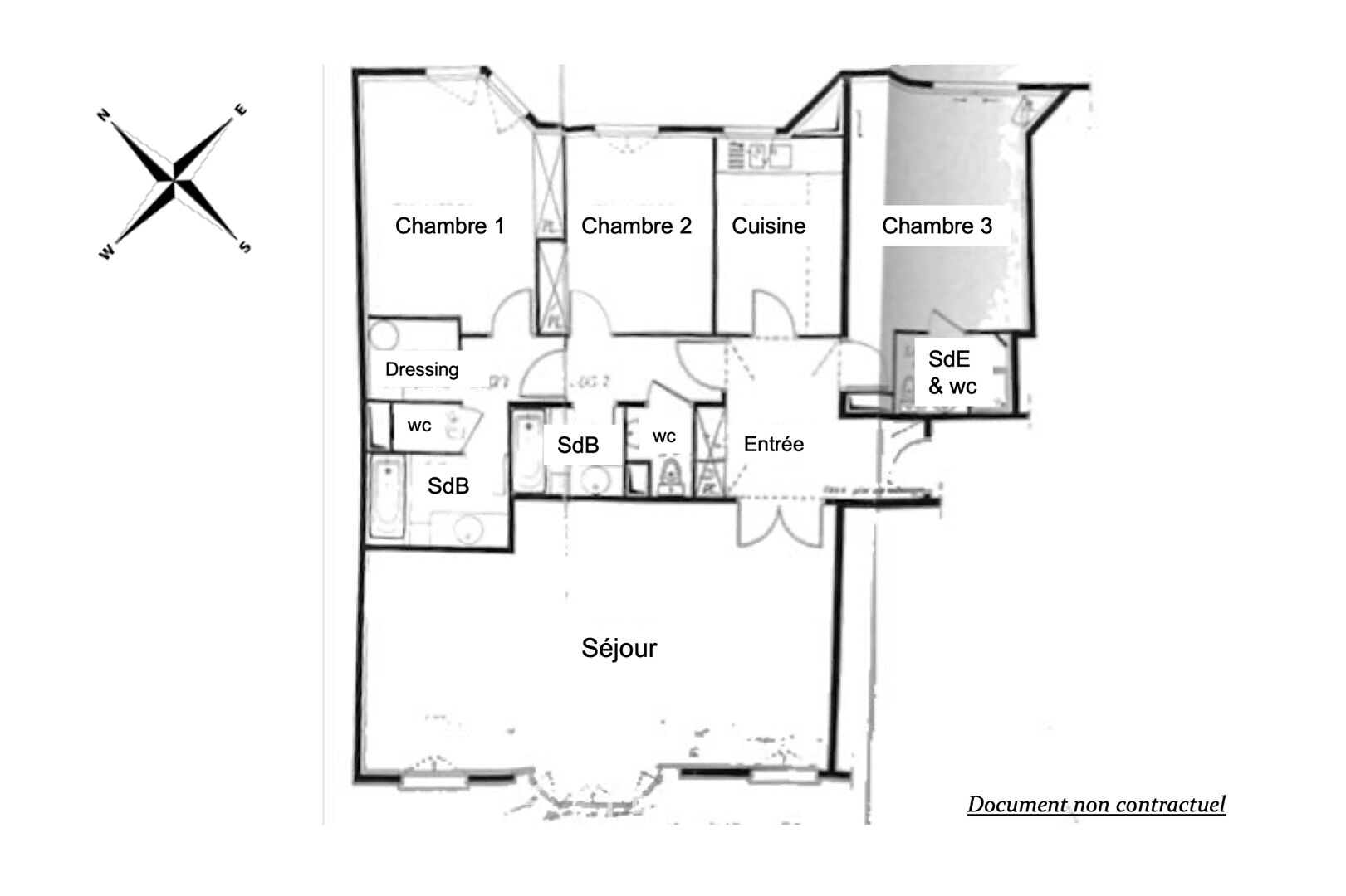 Photo Appartement familial traversant à relifter - Jasmin-Auteuil image 3/6