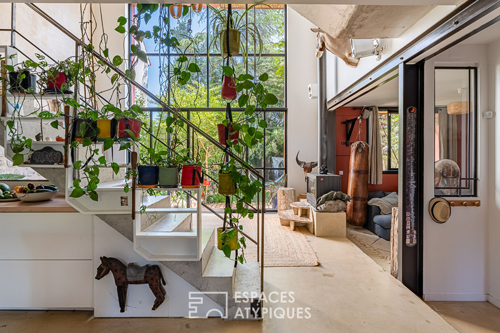 Maison d'architecte au style loft avec jardin et terrasses à Châtillon limite Clamart