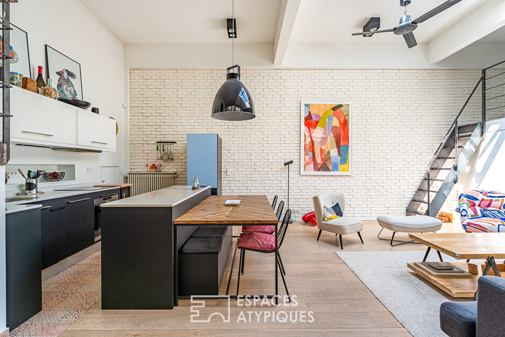 Studio Photo revisité en loft contemporain à la gare d'Asnières