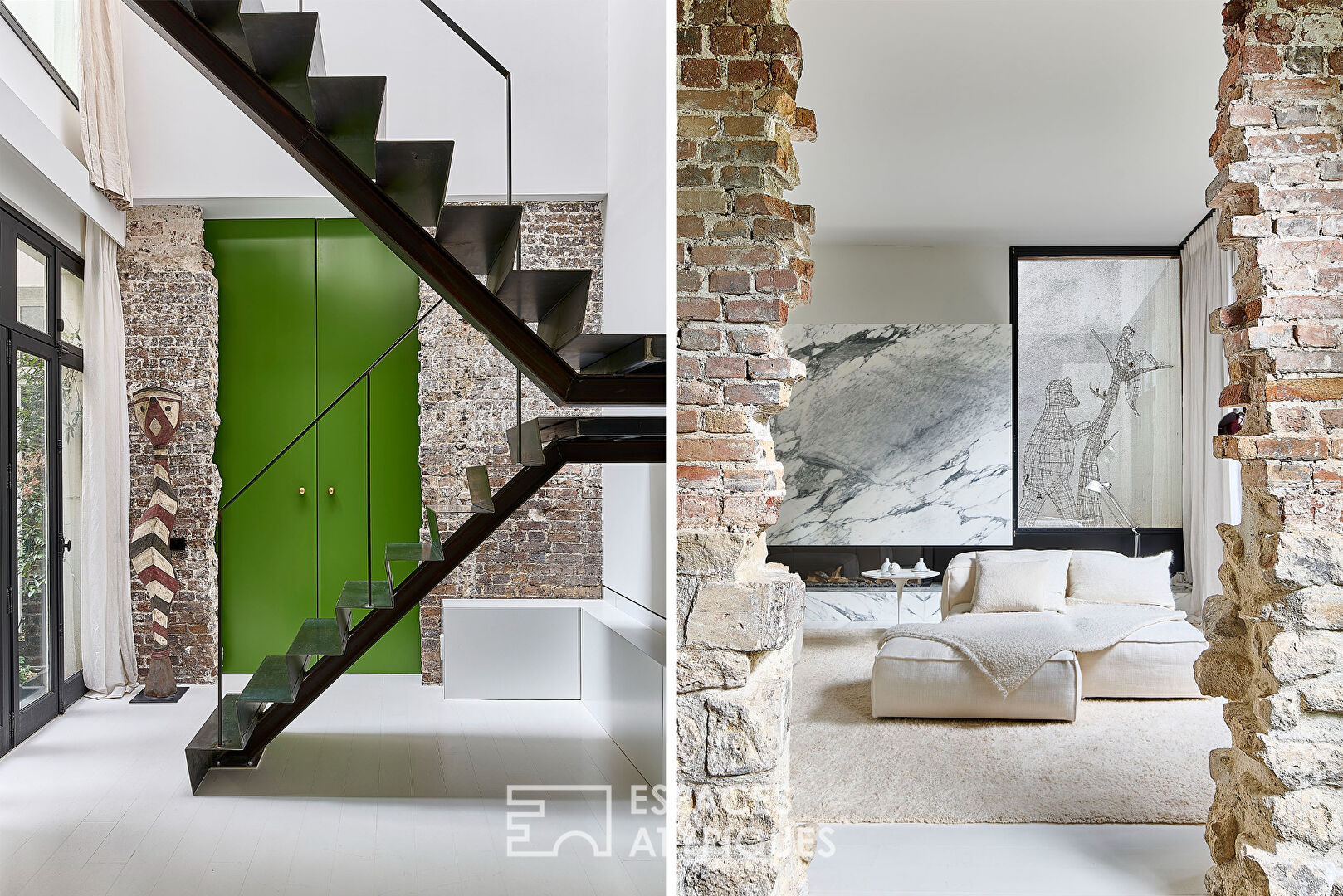 Iconique duplex esprit maison-loft à SoPi