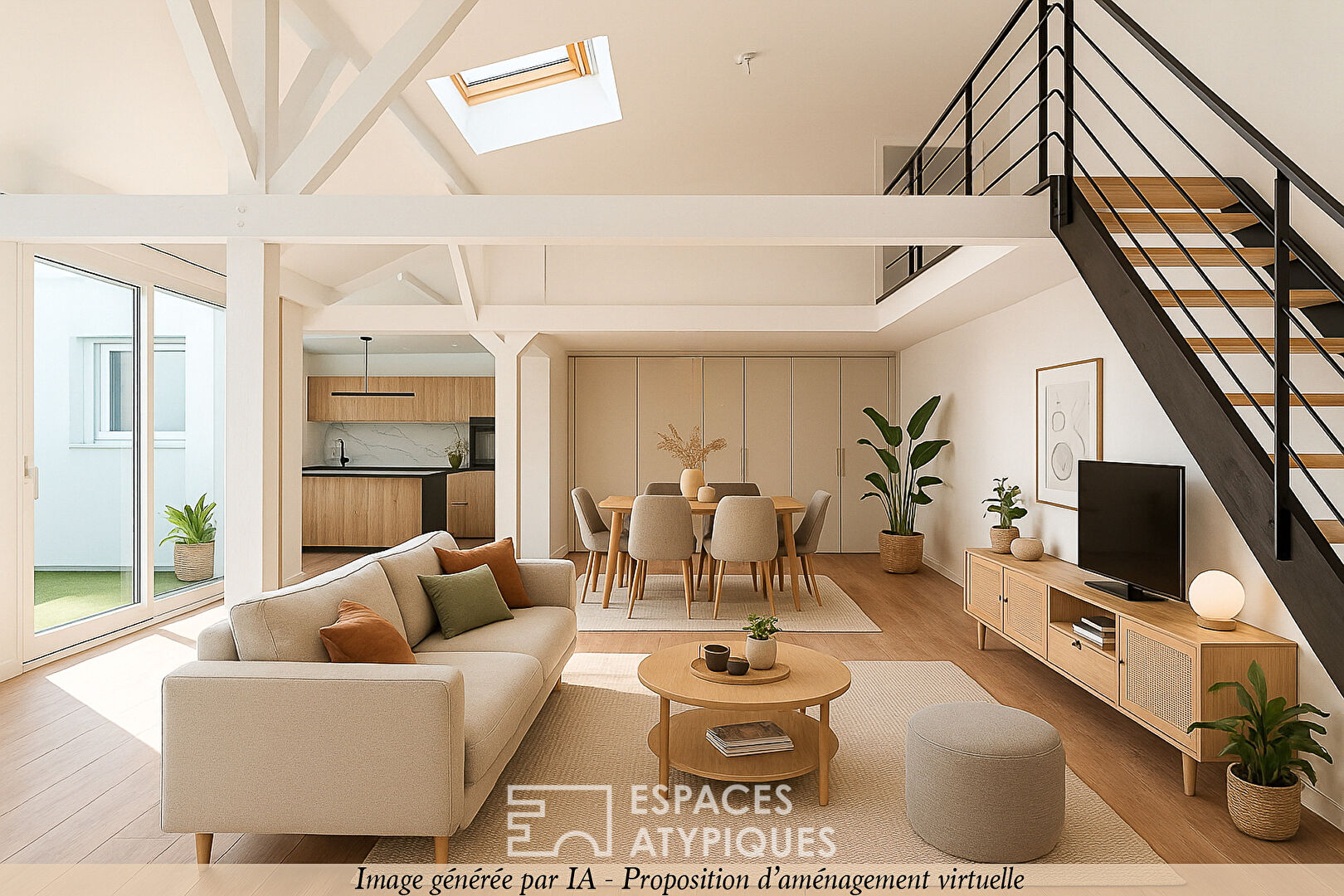 Loft entièrement rénové et son patio au coeur de Chaville