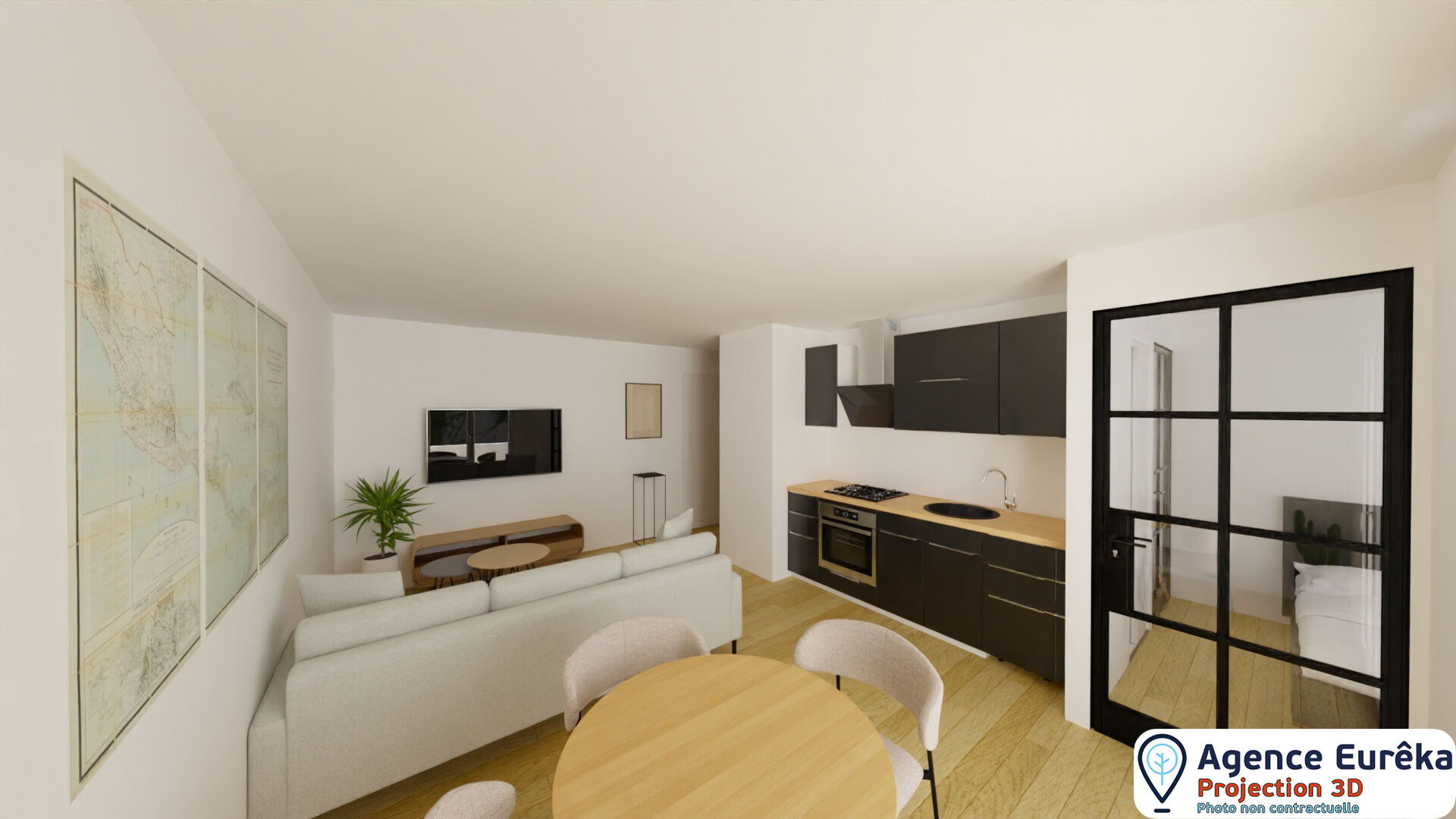 Photo LA VACHE - dernier étage T2 avec terrasse et parking . image 4/5