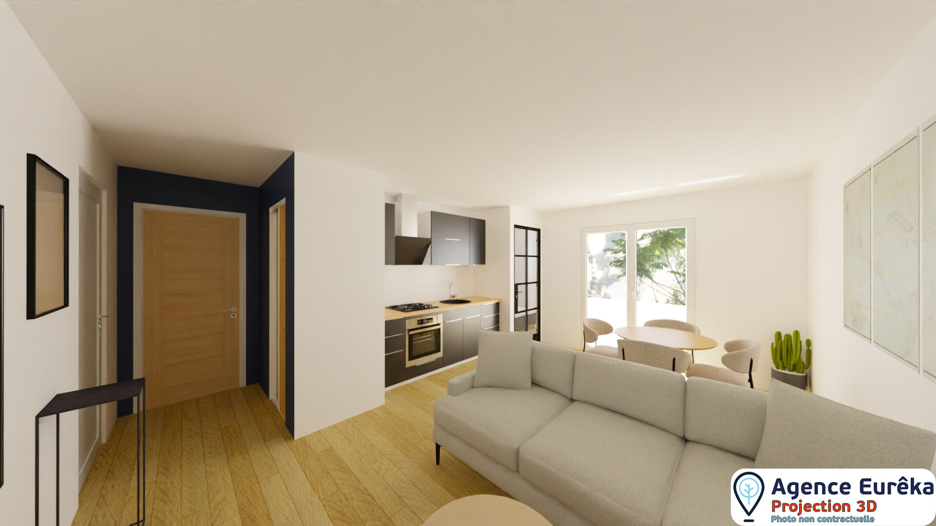 Photo LA VACHE - dernier étage T2 avec terrasse et parking . image 5/5